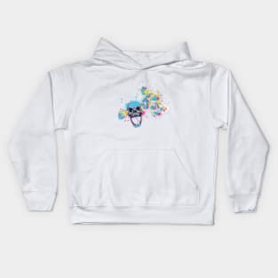 Colour Art Skull Design Kids Hoodie